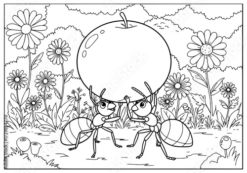 coloring book of ant