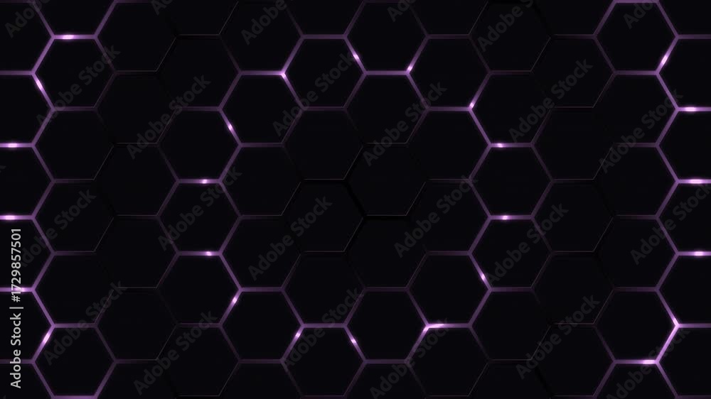 Abstract blue hexagonal honeycomb pattern design with a geometric tile texture and metallic grid structure