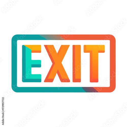 exit sign vector illustration