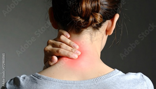 Woman with neck pain