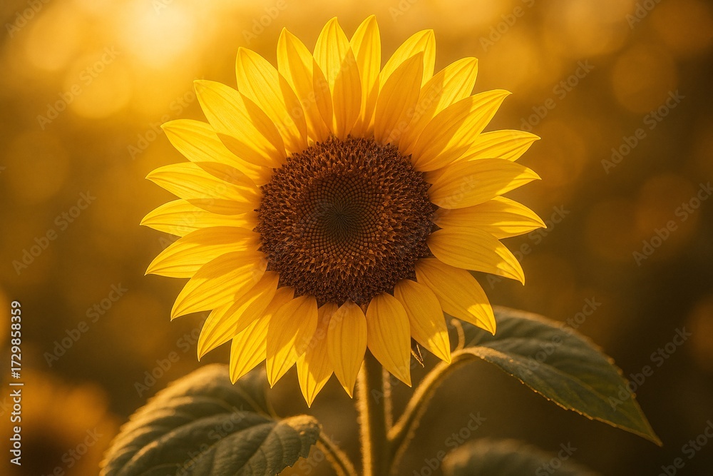 Fototapeta premium Golden Sunflower Radiance