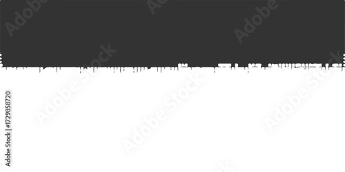 Abstract grunge black ink splat background with paper and hand elements