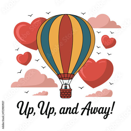Heart Cloud Hot Air Balloon