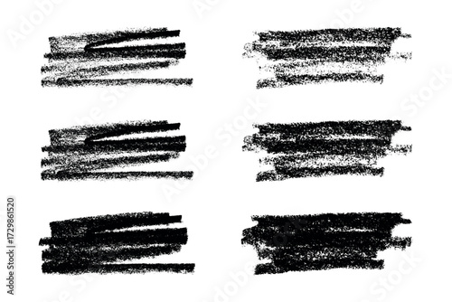 Set of brush paint stroke texture swatch Hand painted background Ink scribble dab clipart Paint smudge for tags and stamps design