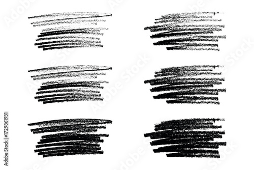 Set of brush paint stroke texture swatch Hand painted background Ink scribble dab clipart Paint smudge for tags and stamps design
