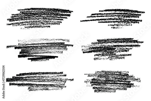 Set of brush paint stroke texture swatch Hand painted background Ink scribble dab clipart Paint smudge for tags and stamps design