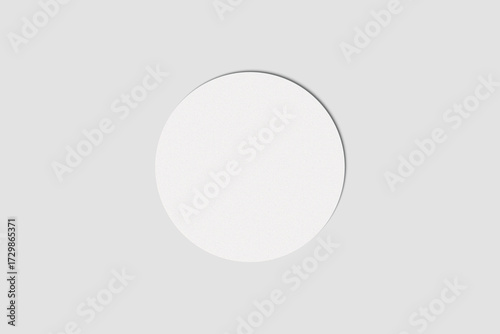Blank coaster mockup with grey background 