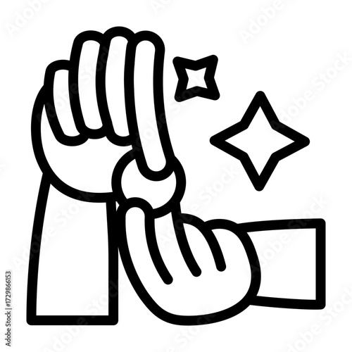 Coin Tricks Vector Line Icon Design