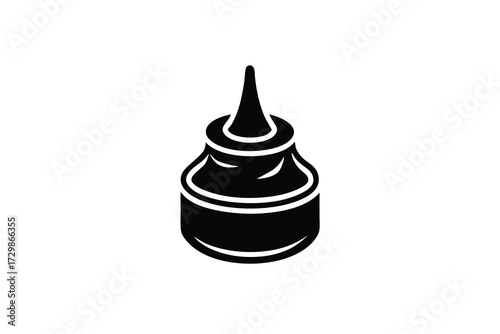 mayonnaise silhouette icon. Vector clipart black illustration design