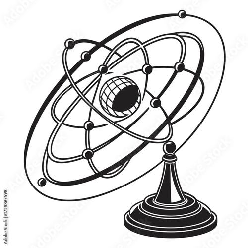 atom symbol on white background