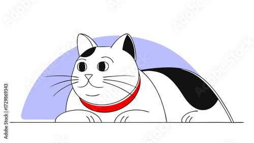 Cute baby kitten, funny cartoon vector illustration design character