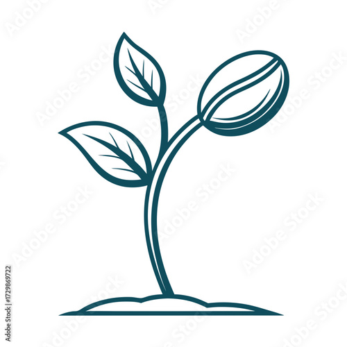 Stunning Create Bold Stroke Bean Sprout Minimal Desi Premium Digital Asset