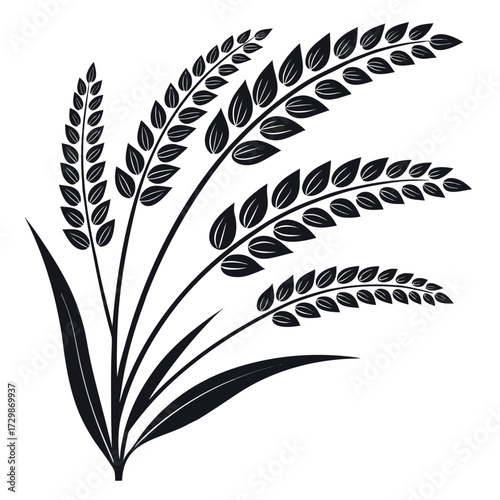 Crisp Create Bold Stroke Rice Grains Creative Visual