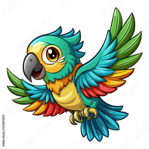 parrot on a white background