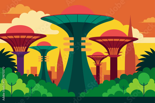 vector illustration of a city