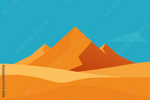 desert landscape vector illustration