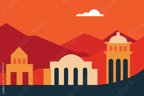 taj mahal vector illustration