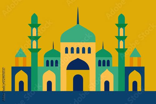taj mahal vector illustration