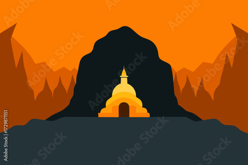 silhouette of buddha