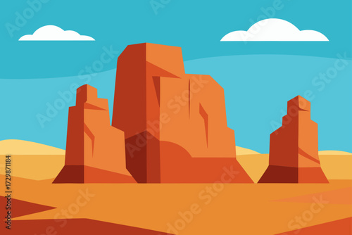 monument valley in the desert