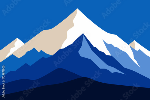 mountain landscape with clouds