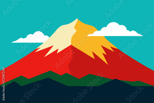 vector illustration of mountain landscape