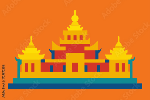 vector illustration of a temple