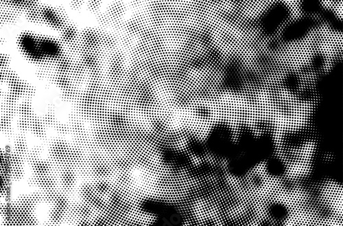 a black and white image of a circular pattern, a black and white image of a dot pattern, Abstract black and white seamless fabric texture pattern with grunge light surface design background, 