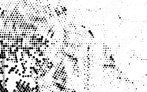 grunge halftone background, Abstract halftone background featuring a seamless grunge vector texture pattern of black geometric dots for a modern art illustration design