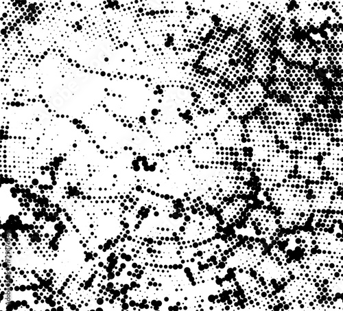 Abstract black and white circular dot halftone texture, A seamless black and white geometric halftone pattern vector design for texture and wallpaper decoration