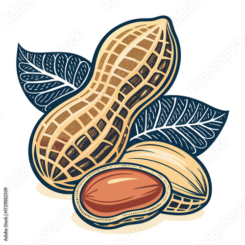 Create Bold Stroke Peanut With Shell Whi Premium Digital Asset Ideal for Marketing
