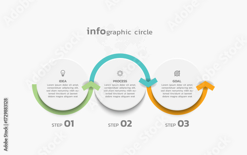 Vector infographic business template colorful design