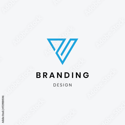 Free Download Modern flat gradient “v” logo. - GFXLoad