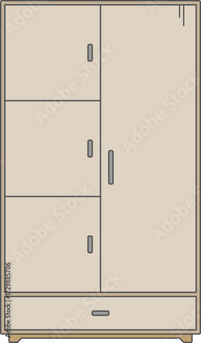 vector illustration of an office cabinet