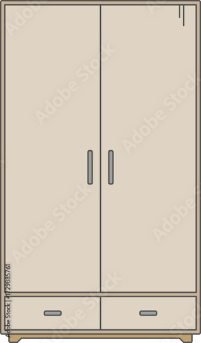 vector illustration of a cupboard