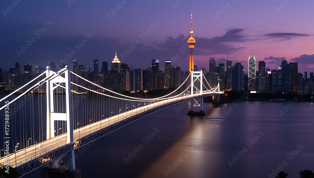 Fototapeta premium Europe City View Day and night 