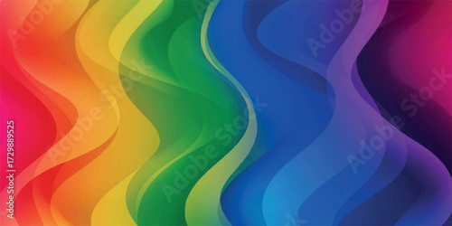 Abstract rainbow wave background with vibrant colors for creative projects and design