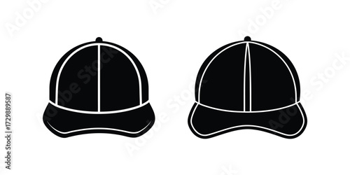 snapback cap icon silhouette vector illustration design