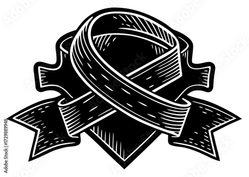 Breast Cancer Awareness Ribbon Silhouette, Pink Support SVG, PNG