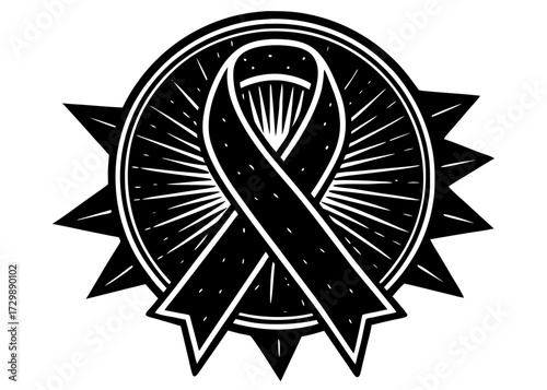 Breast Cancer Awareness Ribbon Silhouette, Pink Support SVG, PNG