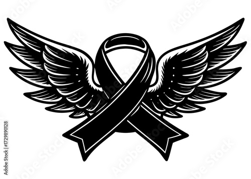 Breast Cancer Awareness Ribbon Silhouette, Pink Support SVG, PNG