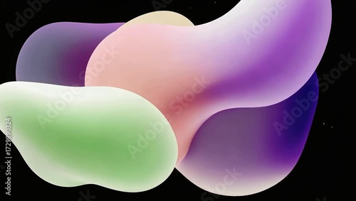 Animated Background Abstract Colorful Gradient Shapes in Motion