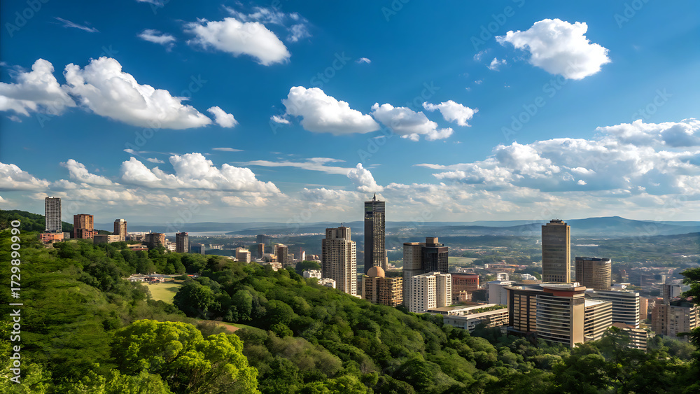 Fototapeta premium Europe City View Day and night 