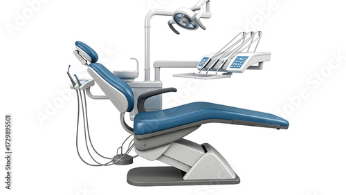 Modern dental chair with equipment
