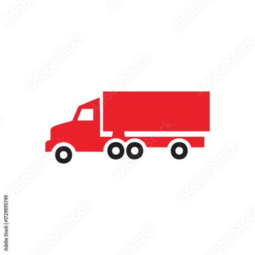 trucking, transport, delivery, cargo, semi, shipping, trailer, truck, transportation, heavy, black, vector, vehicle, icon, car, industry, freight, business, automobile, road, illustration, white, isol