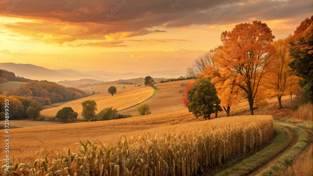 Fototapeta premium autumn landscape in the mountains