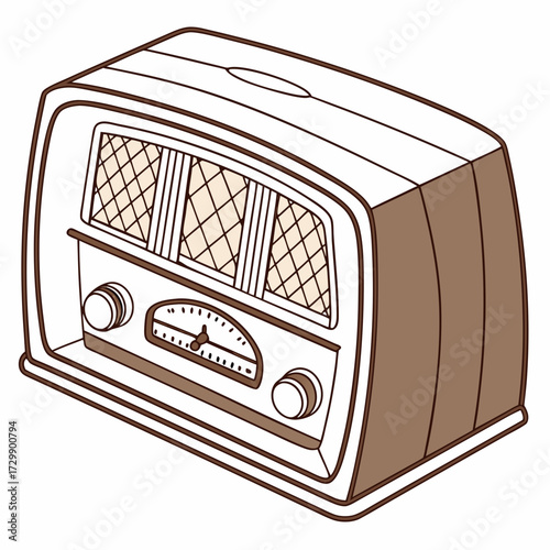 old retro radio set 