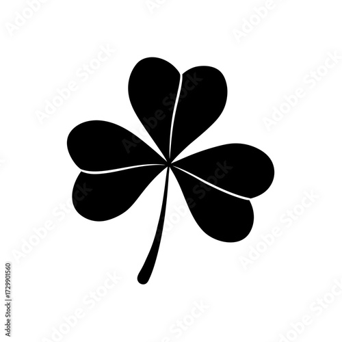 silhouette of a shamrock clover with lucky tri lea