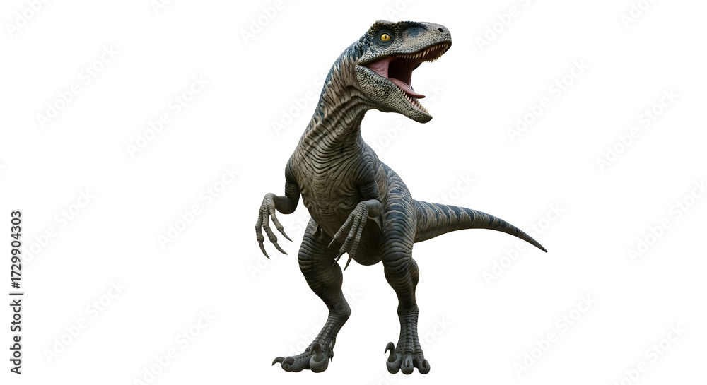 Obraz premium Velociraptor Raptor Dinosaur Illustration Isolated on Transparent Background, Jurassic World