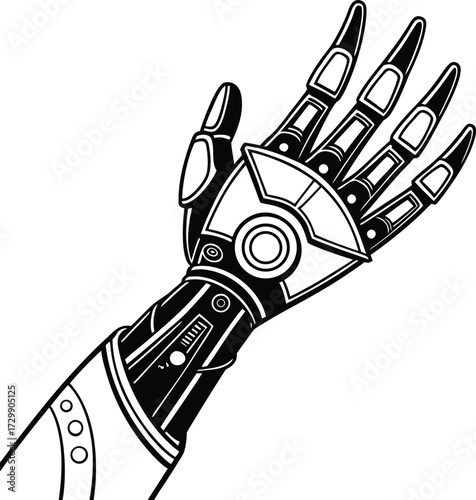 Futuristic Robotic Hand and Advanced Artificial Intelligence Prosthetic Technology